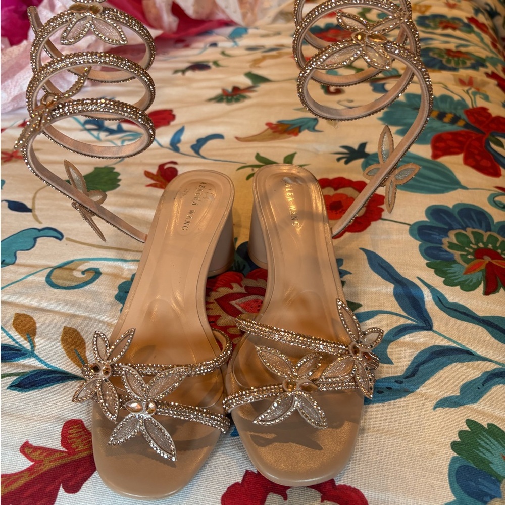 Glamorous Rhinestone Embellished Sandals